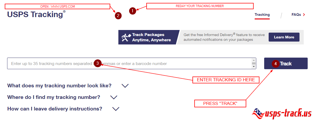 USPS Tracking Method